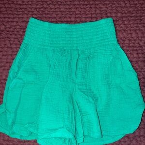 Marine Layer Teal Cali Double Cloth Shorts